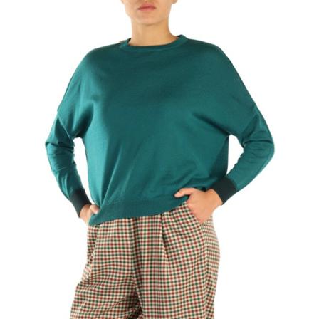 NIU Round-neck Strik Grøn, Dame Striktrøjer