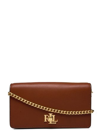 Lauren Ralph Lauren Leather Crossbody Turn-Lock Tech Case - Brown - ONE SIZE