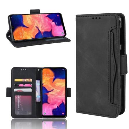 Samsung A10 lommebokveske PU-lær 6-POCKET Winston V3 Black
