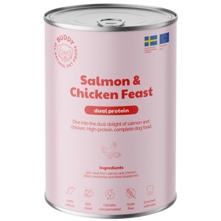 Buddy Salmon & Chicken Feast 400 g 0 - Buddy