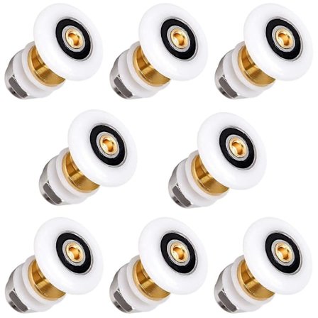 8 stk Dusjdør Rulle 20mm Messing Rulle Hjul for Utskifting Skyvedør Glassdør Løpere Ruller (FMY)