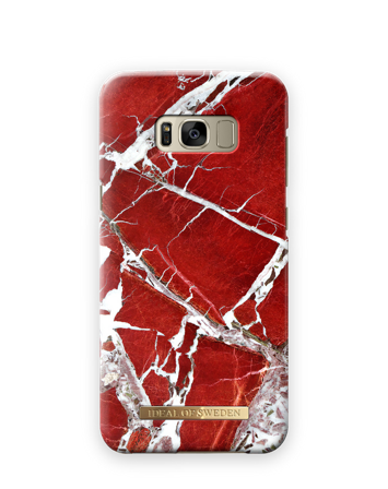 Unisex deksel, Galaxy S8 Plus Scarlet Red Marble, iDeal of Sweden