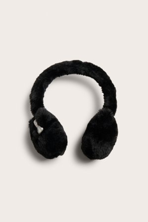 Kappahl | Fluffy ørevarmere katt | Svart