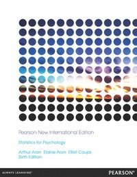 Statistics for Psychology: New international edition, ISBN: 9781292040295