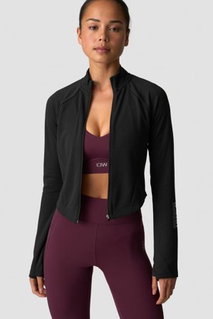 Mirage Printed Zip Midlayer Black