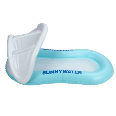 Oppblåsbar flytemadrass med tak, tykk PVC og nylon, oppblåsbar bassengflytemadrass for menn og kvinner