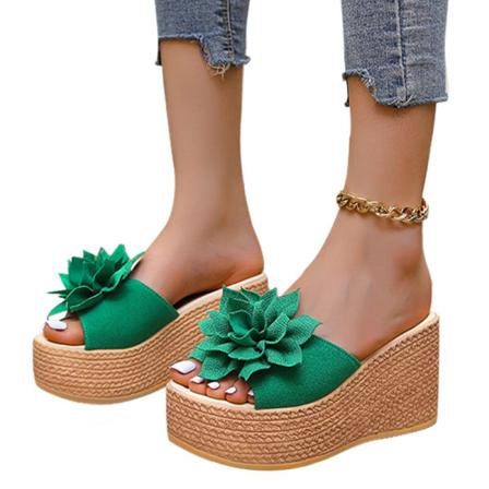Kvinnors Slip On Wedge Sandaler Med Öppen Tå