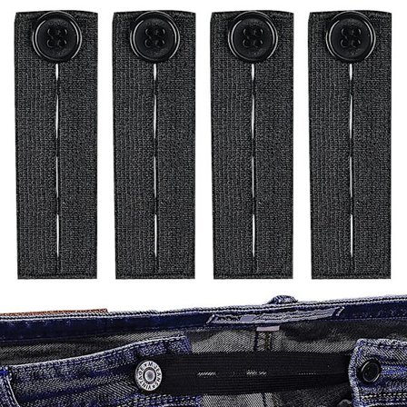 5 stk buksestrekker, buksespenneforlenger, justerbar elastisk gummiknappstrekker, buksespenne for mammabukseforlenger, for jeans, pan