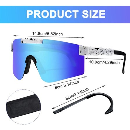 Cykling Briller, Løbesolbriller, Polariserede Sports Solbriller Herre Dame, Beskyttelse Udendørs Cykelbriller Vandring Løb Fiskeri Ski Surfing