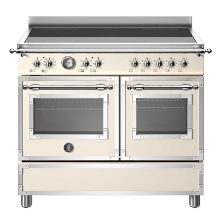Bertazzoni HER105I2EAVT Heritage Induksjonskomfyr med dobbelovn 100 cm, Cremehvit' - 'Elfenbenshvit, ral 9010