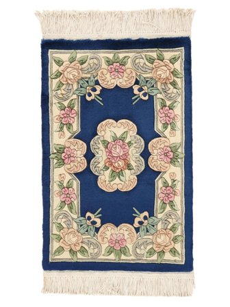 Orientalischer China 90 Line Teppich 60X90 Beige/Schwarz Wolle, China