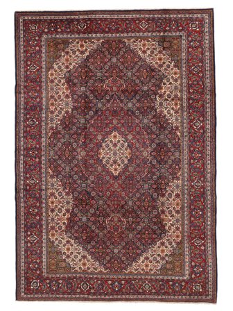 Hand Knotted Persian Sarouk Fine Rug 213X313 Dark Red/Black