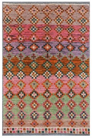 Koberec Moroccan Berber - Afghanistan 87X135 Tmavě Červená/Hnědá (Vlna, )