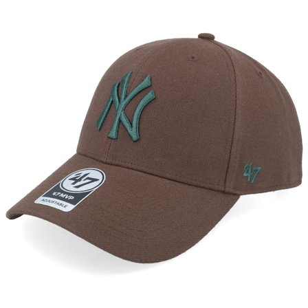 47 Brand - MLB Hnědý adjustable Kšiltovka - New York Yankees Mvp Brown Adjustable @ Hatstore