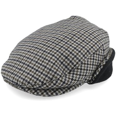 Brixton - Svart earflap Keps - Hooligan Earflap Black/Grey/Charcoal Snap Cap @ Hatstore