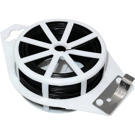 100M Haveledning Blød Sort Havebinder, Haveledning Snoet Plantebinder, Plastbelagt Ledning Med Knive (FMY)