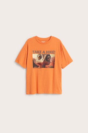 Kappahl | T-shirt z nadrukiem | Pomarańczowy