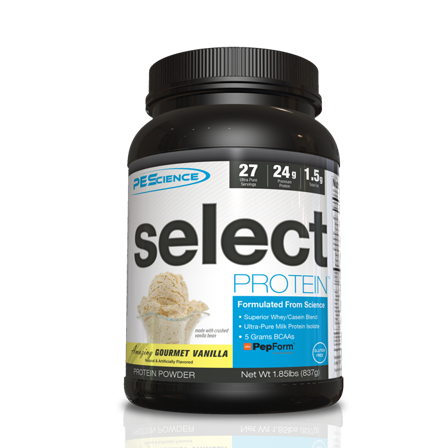 Blandet Protein Physique Enhancing Science Select Proteinpulver 27 portioner, Peanut Butter Cup - Bodyman.dk