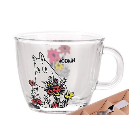 Kreativa Mumintroll Glasmuggar med Lock Vatten Mjölk Te Kaffe Mugg