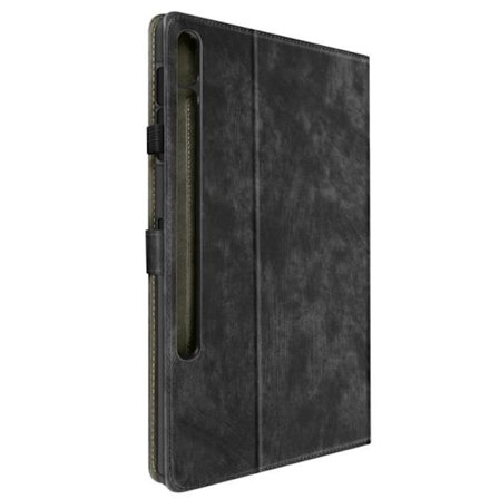 Etui - Samsung - Galaxy Tab S9 Plus/S9 FE Plus - Sort - Øko-læder - Videostander