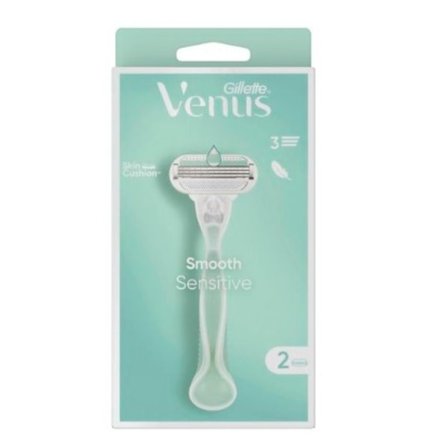 Venus Hudkänslig Rakhyvel med Tre Blad inkl. 2 Extra Blad