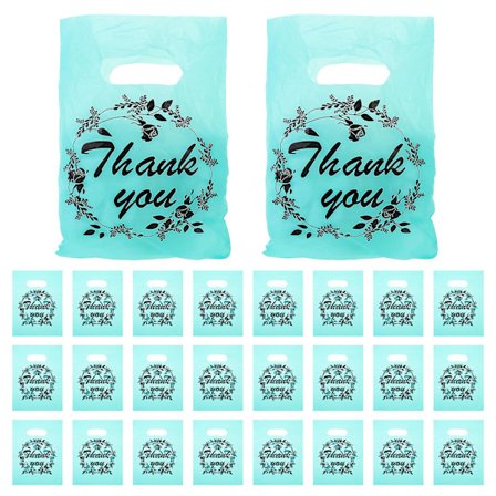 100 stk Tak-Til-Dig Vareposer Genanvendelige Gaveposer Med Håndtag Detailhandel Indkøbsposer Til Butik