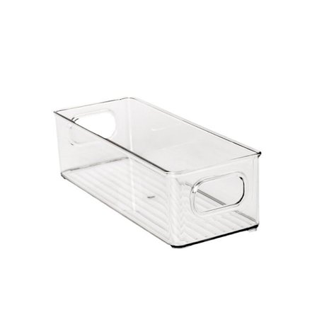 Kylskåpsorganisatör Set om 4, Stapelbara Förvaringslådor, Små Kylskåpsorganisatörbehållare med Handtag för Kök, Frys, Skafferi