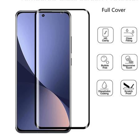 Xiaomi 12T Pro Heldekkende Herdet Glass 2.5D Transparent