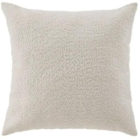 Betræk Ecru Bouclé-effekt 45 x 45 cm - Ecru