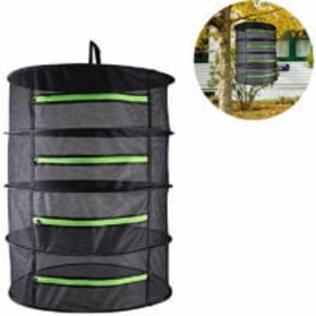 4-kerroksinen verkko kasvien kuivausverkko, taitettava ripustettava verkko, musta yrttien kuivausverkko vetoketjulla, yrttien kuivaaja, musta