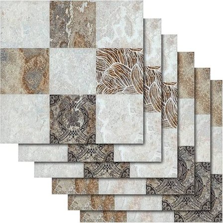 30 stk. selvklæbende fliseklistermærker vandtætte marmorfliseklistermærker vægdekoration mærkat kompatibel køkken badeværelse - 20x20cm (marmor)