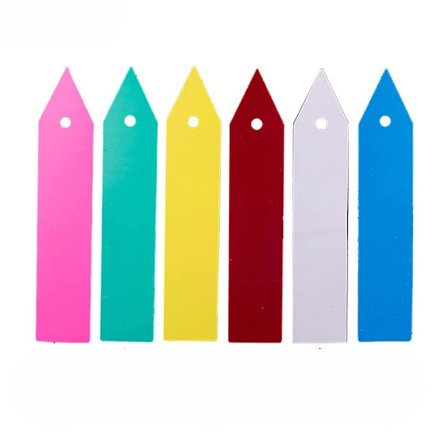 100 stk PVC perforerte plast hagemerker blomstermerker plante sukkulentmerker ord orkidemerker, farge tilfeldig