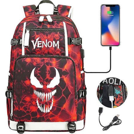 Venom Fashion Tryckt Usb Ungdom Skolväska (2-108)
