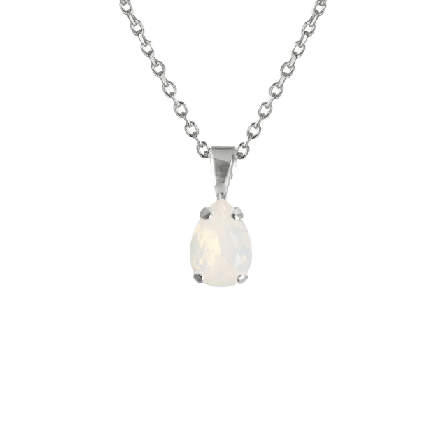 Caroline Svedbom Petite Drop Necklace White Opal Halsband Dam Silver ONESIZE