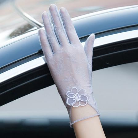 1 Par Solskyddshandskar Ice Silk Glove Grå Style1