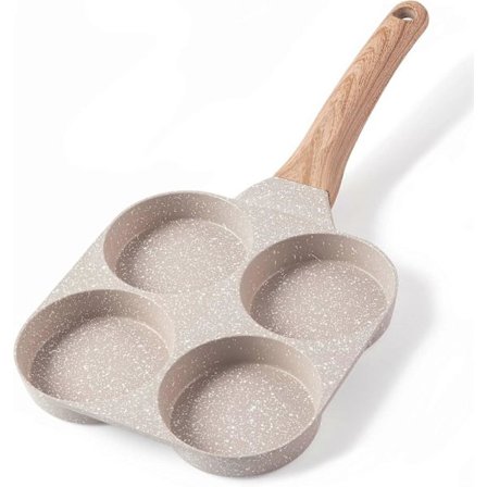 Egg Omelettpanne, Non-stick Egg Stekepanne, Eggpanne for Frokost, Pannekake, Plett, Crêpepanne, Egnet for Alle Kokeplater & Induksjon