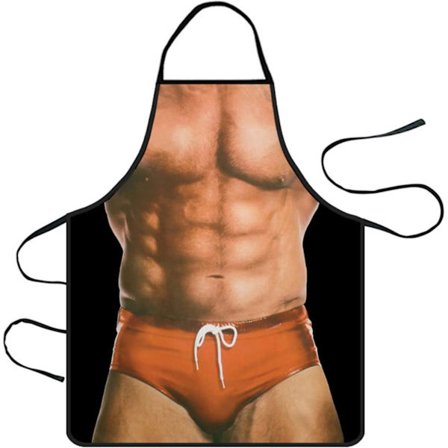 Humorøs kjøkkenforkle med sexy mannlig mønster - Voksen - Unisex