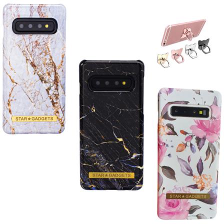 Samsung Galaxy S10 - Kotelosuoja Marmori / Ruusu Rosa