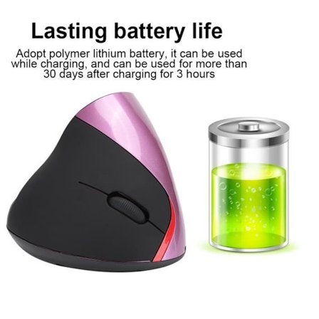 HURRISE Ergonomisk Högglans Vertikal UV Paint Wire Mus, Computer Wire Optisk datormus Lila