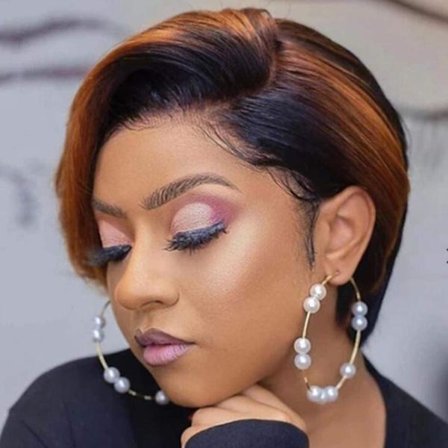 Blonde Paryk med Lace Front til Kvinder - Naturlig Pixie Cut Paryk