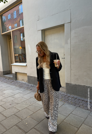 BUBBLEROOM Wide Leg Shimmer Trousers Klær