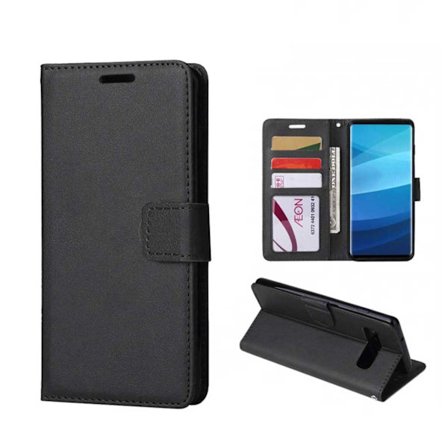 Samsung Galaxy S9 Wallet Case Black Leather Leather Case