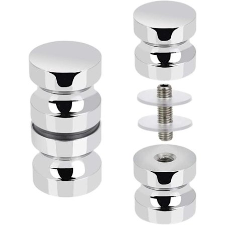 Duschdörrknopp Rostfritt Stål Dörrknopp Rund Duschdörrhandtag Glasdörrhandtag för Badrum, Kök, Kontor, Hotell, Hem