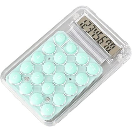 Mini bærbar kalkulator 8-sifret stor LCD-skjerm store knapper enkel å trykke på batteridrevet reisevennlig kalkulator (grønn)