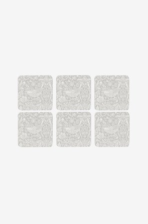 Pimpernel - Glassbrikker Pure Morris Strawberry Thief 6-pk - Grå - Bar- & drinktilbehør - Fra Homeroom