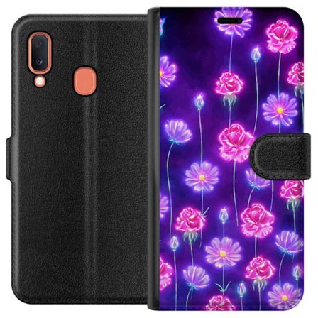 Yhteensopiva Lompakkokotelo Samsung Galaxy A20e Bloom Reverie Electric Petals
