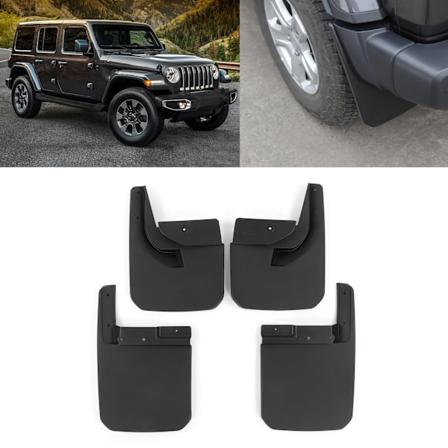 For- og bakskjermer, gjørmebeskyttelse, tilbehør som passer til Jeep Wrangler JL 2018‐2020