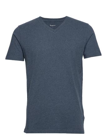 Alder Basic V-Neck Tee - Gots/Vegan T-shirt Blå Knowledge Cotton Apparel