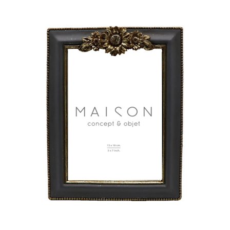 Valokuvakehys 17x22cm Polyresin Harmaa-Kultainen Viimeistely