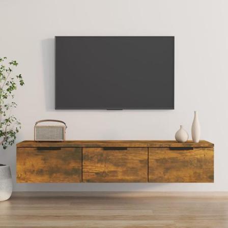 Vidaxl Väggskåp Rökfärgad Ek 102x30x20 Cm Konstruerat Trä Brun